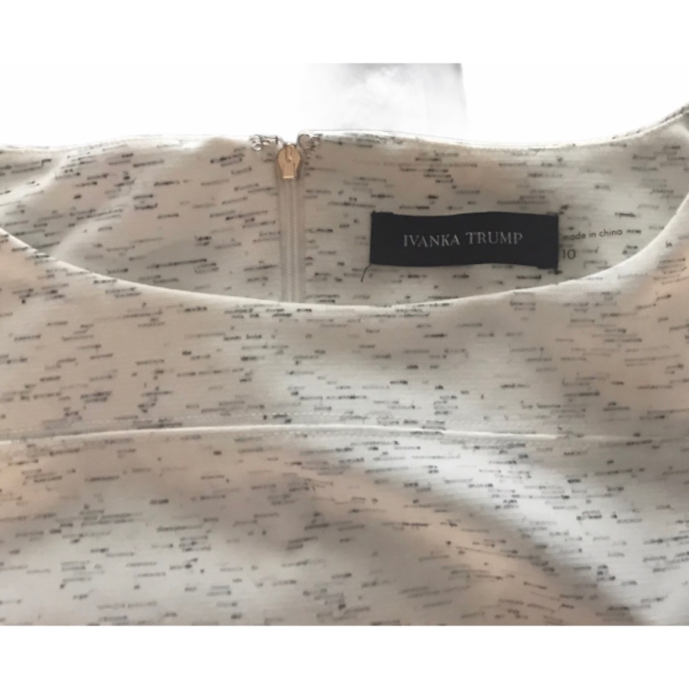 Ivanka Trump White and gray dress Size 10 - Picture 2 of 4